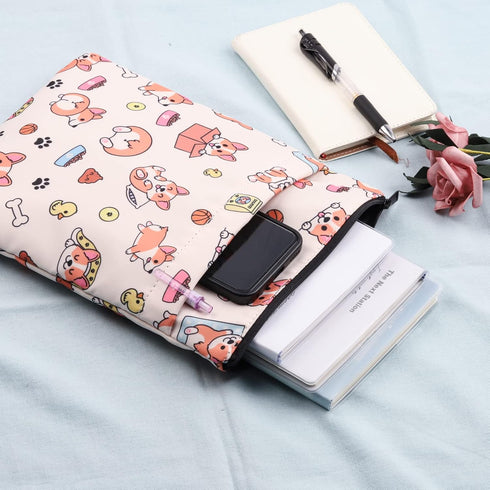 HOLLP Corgi Book Sleeve Animals Gifts Corgi Lovers Waterproof Zipper Pouch Birthday Christmas Gift(Corgi)...