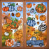 6 Sheets Fall Window Clings Double-Sided Window Stickers with Orange Maple Leaves Pumpkins Blue Truck Thanksgiving Window Decals for Autumn Home H...
