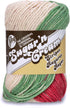 Lily Sugar and Cream Cotton Yarn, Holiday Stripes 285 Foot......