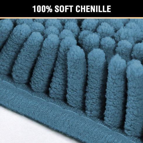 H.VERSAILTEX Bath Mat for Bathroom Non Slip Luxury Chenille Ultra Soft Bath Rugs 24x36 Absorbent Non Skid Shaggy Rugs Washable Dry Fast Plush Area...