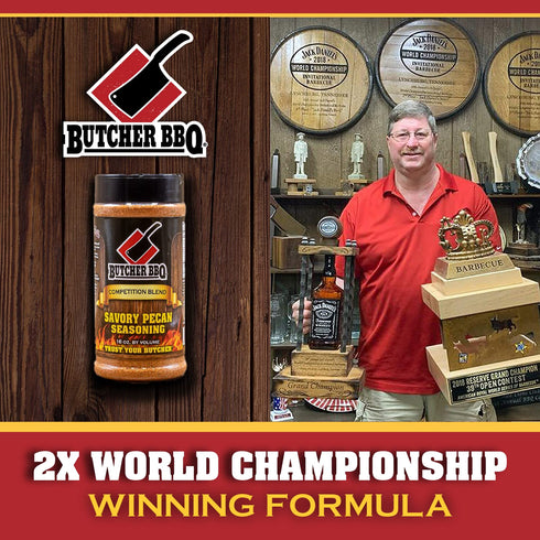 Butcher BBQ Savory Pecan Seasoning Barbeque Rub Spices Grilling and Roasting World Championship Winning Formula | Gluten Free | Tastes like Cookin...
