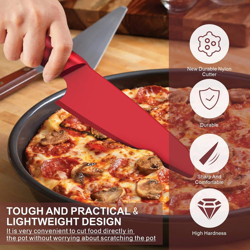 SWIBINJIT Nylon Knife | Plastic Knife Safe for Kids | 2 Piece set 11” and 9” | Nylon Knife Set for Cutting Fruits, Veggies and Bread | kids Nylon ...