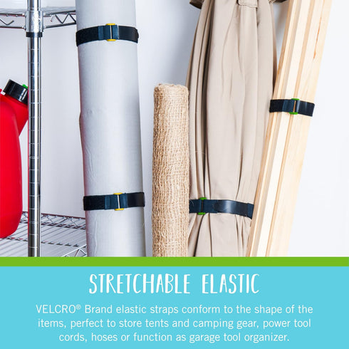VELCRO Brand Garden Series Elastic Straps | Versatile Ties to Bundle Stakes, Tool Handles, Wrap Fencing, Camping Gear or Supplies | Adjustable and...