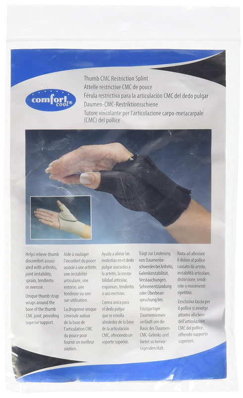 Comfort Cool 32940 Thumb CMC Restriction Splint, Provides Direct Support, Left Hand, X-Large...