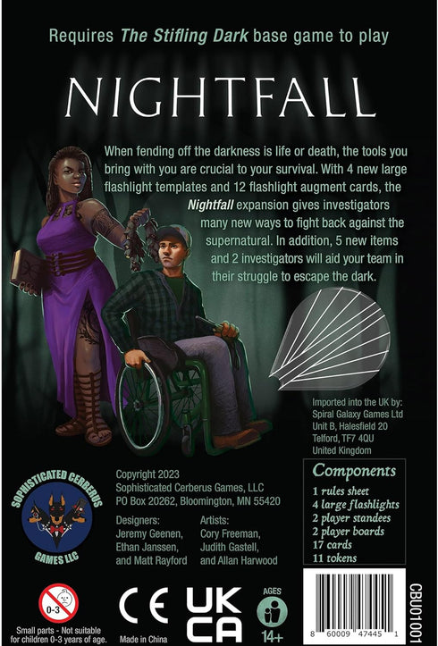 The Stifling Dark Nightfall Expansion - Horror Strategy Board Game, New Content, Requires Base Game, Age 14+, 2-5 Player...