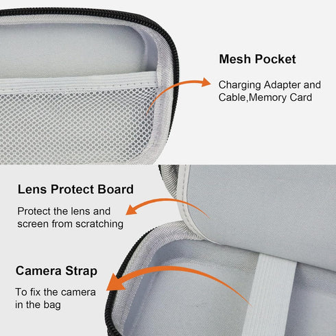 Digital Camera Case Carrying & Protective Case Carrying Bag Compatible Digital Camera/for VAHOIALD/for IWEUKJLO/for Zostuic/for CAMKORY/for BEVLXN...