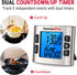 ThermoPro TM02 24 Hours Digital Timer with Dual Kitchen Timers for Cooking, Stop Watches Magnetic Timer Clock with Adjustable Alarm Volume & LCD B...