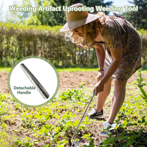 Weed Puller Tool, 2023 New Durable Garden Pulling Portable Weeder Tool for Vegetable Gardening Backyard Farm Planting & Weeding (11.8 inch Assembl...