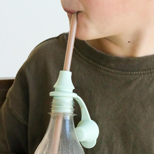 Water Bottle Spout Adapter for Kids, Babies, & Adults - 3-Pack Set, Leak-Proof, No-Spill Design, BPA-Free, Reusable, & Easy-to-Use, (Sage, Sand & ...