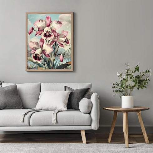 Posterizer 1 pcs-dainty unique baby pink flowers in the wild-Floral & Botanical Art-Abstract & Modern Art-Decor for Home & Office- UNFRAMED Wall A...
