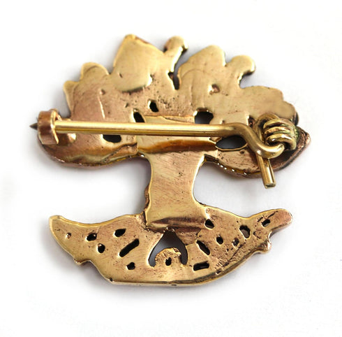 Bronze Norse Celtic Tree Brooches, Clothes Fasteners - Cloak/Scarf/Shawl Pin, Nordic Vintage Jewelry...
