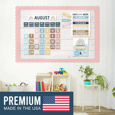 Hadley Designs Boho Calendar For Classroom Elementary Classroom Must Haves - Classroom Calendar Set Bulletin Board Sets For Teachers, Bulletin Boa...