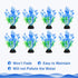 Aquarium Fish Tank Decorations 8 PCS Small Blue Tree Artificial Plastic Fish Tank Plants Ornaments Safe for Betta Fish...