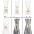 2 Pack Magnetic Curtain Tiebacks Cotton Hand Woven Tie Back Decorative Rope Holdbacks for Curtains Draperies No Tools Required, Beige...