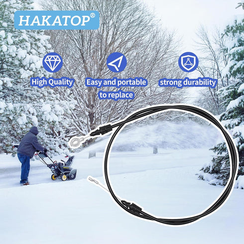 HAKATOP Snow Thrower Chute Deflector Control Drive Cable Replaces Husqvarna 532420673 585271701 AYP 178674...