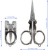 6pcs Stainless Steel Folding Pocket Portable Foldable Mini Travel Scissors Small Scissors Paper Thread Snips Craft Cutter Pointy Sewing Yarn Cutte...