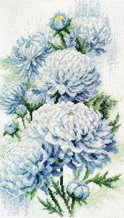 RIOLIS Counted Cross Stitch kit 2140 Delicate Chrysanthemums...