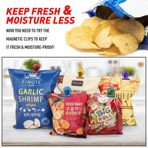 FINDMAG 12 Pack Strong Magnetic Clips Heavy Duty, Whiteboard Magnets Clips, Strong Fridge Magnetic Clips, Refrigerator Magnets Scratch Free Magnet...