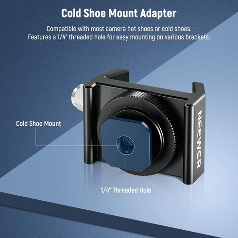 NEEWER Telescope Finderscope Mount Adapter All Metal with Cold Shoe & 1/4" Thread for Camera Hot Shoe Mount, Standard 1.3in/33mm Finder Scope Brac...