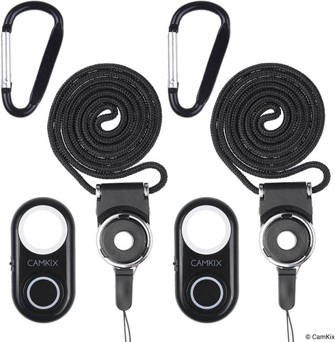 2X CamKix Camera Shutter Remote Control with Bluetooth Wireless Technology - Works Flawlessly with iPhone/iPad and Android - Range: Up to 30 ft (1...