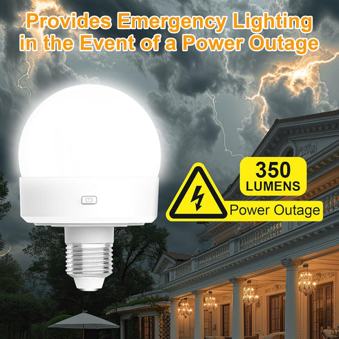 Rechargeable Battery Operated Light Bulbs, 300LM E26 Screw in (Magnetic Detachable) Light Bulb for Lamps with Remote Control Dimmable?Timer, Wirel...