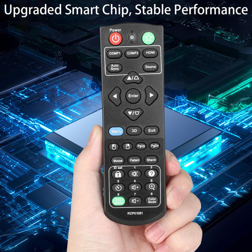 RCP01051 Remote Control Compatible with ViewSonic Projector PJD5255 PJD5253 PJD5555W PJD5155 PJD5250 PJD5151 PJD5153 Replacement Controller with B...