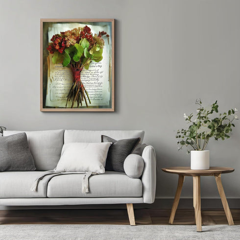 Posterizer 1 pcs-cute flowers and a book-Valentine's day inspired poster-Romantic Art-Holiday Poster Collection-Gift for Couples boyfriend girlfri...