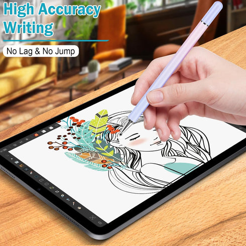 Stylus Pens for Touch Screens (4 Pcs), High Precision Disc Stylus with Magnetic Cap, 2-in-1 Stylus Pen Compatible with iPhone, iPad Pro, Mini, Air...
