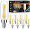 hansang E12 LED Bulbs Dimmable, 40W Equivalent, 3000K Soft White, T6 Tube Candelabra LED Light Bulbs for Chandelier, Light Bulbs Small Base with F...