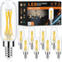hansang E12 LED Bulbs Dimmable, 40W Equivalent, 3000K Soft White, T6 Tube Candelabra LED Light Bulbs for Chandelier, Light Bulbs Small Base with F...