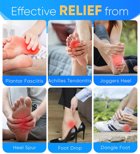 H. Original Plantar Fasciitis Night Splint: Plantar Fasciitis Brace for Morning Heel Pain Relief from Planter Facetious, Achilles Tendonitis, Foot...