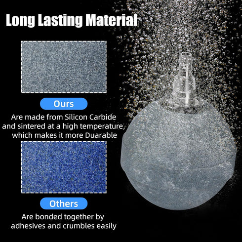 AQUANEAT Pond Air Stone 2 Inch, Air Stone for Aquarium, Long Lasting Aerator Oxygen Diffuser Airstone, Air Pump Accessories for Aquarium, Fish Tan...