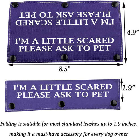 Nervous Dog Leash Sleeve A Little Scared Please Ask to Pet Leash Wrap Social Distancing Gift?Little Scared?...