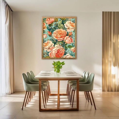 Posterizer 1 pcs-natural wild orange flowers for chic wall decor-Floral & Botanical Art-Abstract & Modern Art-Decor for Home & Office- UNFRAMED Wa...
