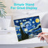 Acrylic Book Stand with Ledge,4PC 4 Inch Clear Acrylic Display Easel Transparent Display Stand Holder Tablet Holder for Displaying Books,Magazine,...