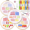 Bradove 4 Sets Embroidery Stitches Practice Kit, Embroidery Kit for Beginners with Embroidery Patterns, Beginner Embroidery Kit, Embroidery Kits f...