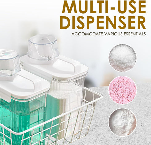 STARCART Laundry Detergent Dispenser (1pk): Mess-Free, Airtight 68oz/2000ml Transparent Dispenser for Laundry Room Organization and Storage...