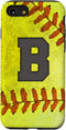 iPhone SE (2020) / 7 / 8 Softball Phone Case with letter B Softball Player Name Gift Case...