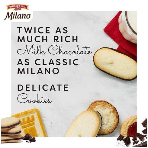 Pepperidge Farm Milano Double Milk Chocolate Cookies, 7.5 OZ Bag (15 Cookies)...