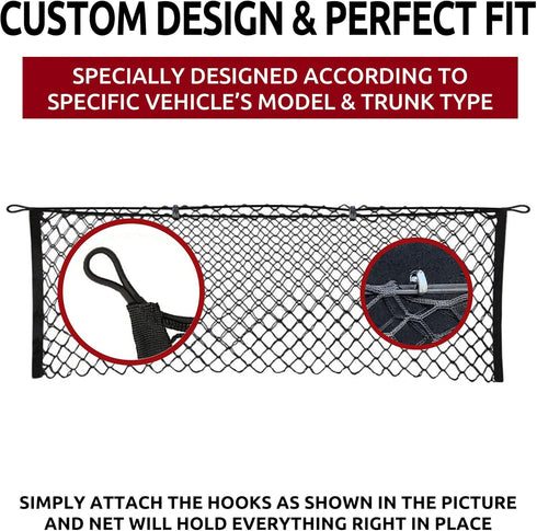 Envelope Style Trunk Cargo Net for HONDA ACCORD SEDAN 4-DOOR 2013 14 15 16 17 2018 2019 2020 2021...