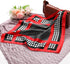 uxcell Red Black Polka Dots Stripe Print Neckerchief Square Neck Scarf Wrap for Lady...