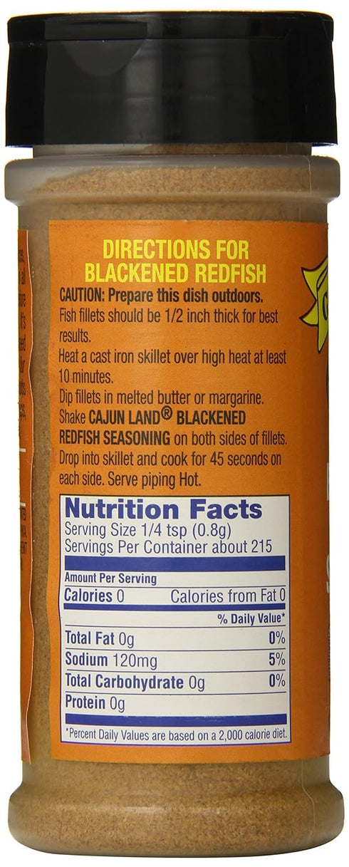 Cajun Land Blackened Redfish Seasoning, 6 Ounce...