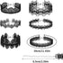Yolev 6 Pieces Black Choker Necklace Set Black Choker Necklace Set Black Lace Tattoo Velvet Choker Gothic Necklace for Women,...