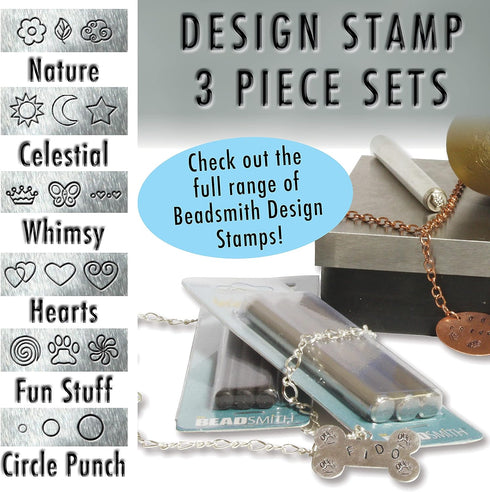 The Beadsmith Steel Design Stamps - Jewelry Stamping Tools, Circle Punch, 3-Piece Set, 3.125 Inches w/ 5 mm Base...