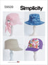 Simplicity Child Hat Sewing Pattern Kit, Code S9509, Sizes Adult XS-S-M-L/Kid's XS-S-M-L, Multicolor...