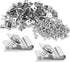 220 Pcs Fence Wire Clamps Stainless Steel Fencing Mounting Clips with 220 Pcs Stainless Steel Screws for 12-16 Gauge Welded Wire to Wood, Metal or...