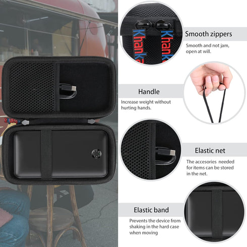 khanka Hard Travel Case Replacement for Anker 347 Power Bank (PowerCore 40K), 40,000mAh Battery Pack, Case Only (Black)......