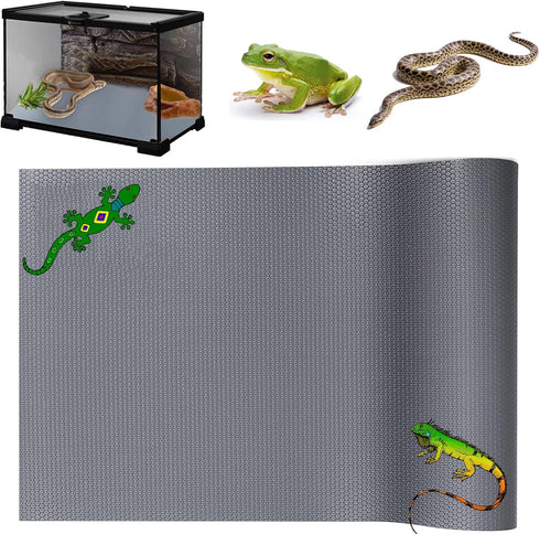 Reptile Substrate Liner Terrarium Carpet, Bearded Dragon Tank Accessories, Non-Adhesive Reptile Carpet Reptile Flooring Mat Bedding for Leopard Ge...