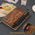 Vintage Elephant Embossed Leather Notebook with Ballpoint Pen/Pen Sleeve,A5 Hardcover Notebook,for Business Notepad/Travel Journal/Family Daily No...