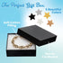 Prestige and Fancy Black Jewelry Gift Boxes, 6 pack, 3.5 x 3.5 x 1 inch - Cotton Filled Gift Box with Lids, for Bracelets, Brooches, Necklaces – F...